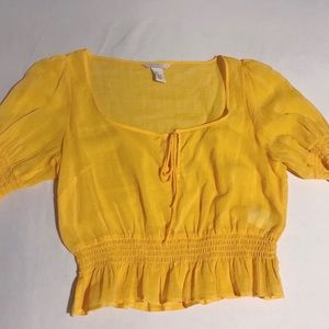 Cropped mustard blouse
